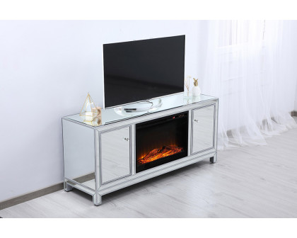 Elegant 60" Mirrored TV Stand - Silver (MF701S-F1)