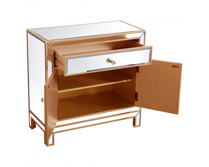 Elegant 29" Mirrored Cabinet - Gold (MF71034G)