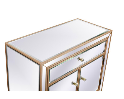 Elegant 29" Mirrored Cabinet - Gold (MF71034G)