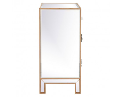 Elegant 29" Mirrored Cabinet - Gold (MF71034G)