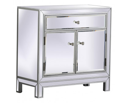 Elegant 29" Mirrored Cabinet - Silver (MF71034S)