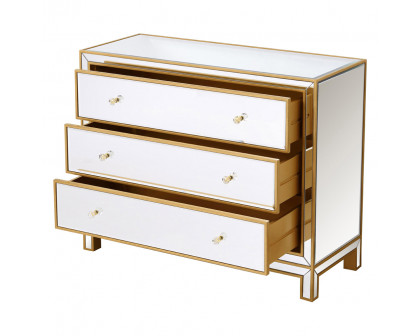 Elegant 3 Drawers 40" Chest - Gold (MF72019G)