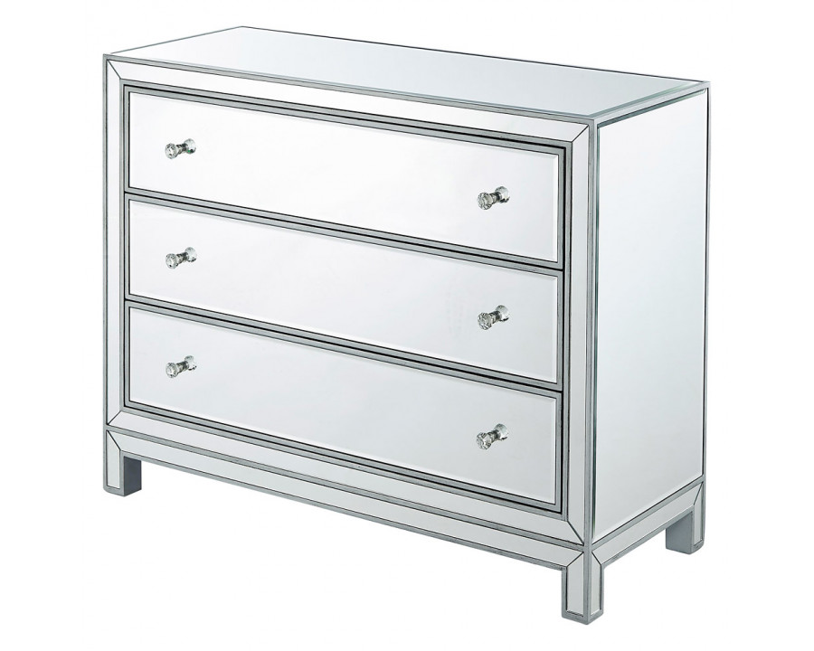 Elegant 3 Drawers 40" Chest - Silver (MF72019S)