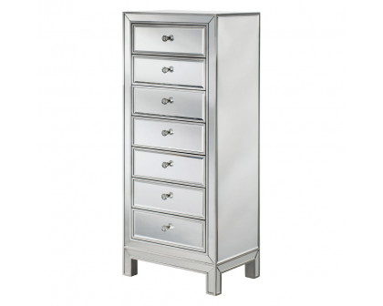 Elegant 7 Drawers 18" Lingerie Chest - Silver (MF72047S)