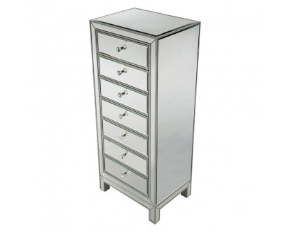 Elegant 7 Drawers 18" Lingerie Chest - Silver (MF72047S)