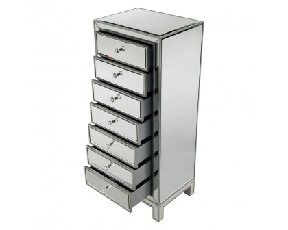 Elegant 7 Drawers 18" Lingerie Chest - Silver (MF72047S)