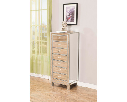 Elegant 7 Drawers 18" Lingerie Chest - Silver (MF72047S)