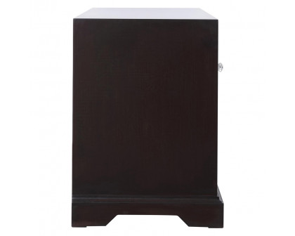 Elegant 60" Mirrored TV Cabinet Stand - Dark Brown (MF802DT)