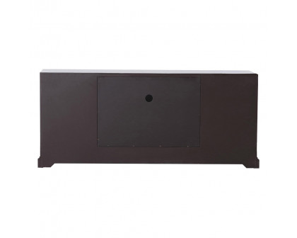 Elegant 60" Mirrored TV Cabinet Stand - Dark Brown (MF802DT)