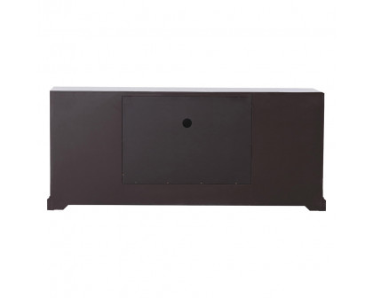 Elegant 60" Mirrored TV Cabinet Stand - Dark Brown (MF802DT-F1)