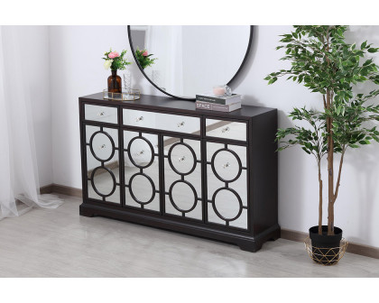 Elegant 60" Mirrored Credenza - Dark Brown (MF81001DT)