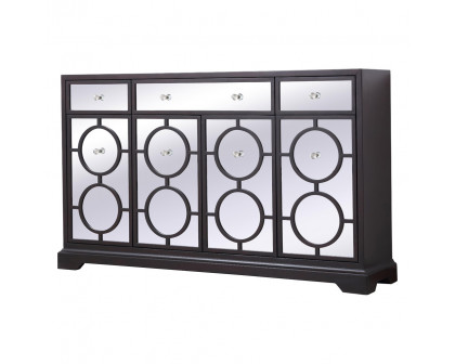 Elegant 60" Mirrored Credenza - Dark Brown (MF81001DT)