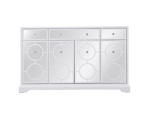 Elegant 60" Mirrored Credenza - White (MF81001WH)