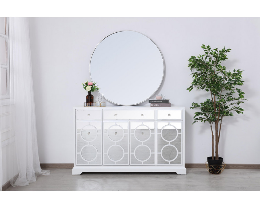 Elegant 60" Mirrored Credenza - White (MF81001WH)