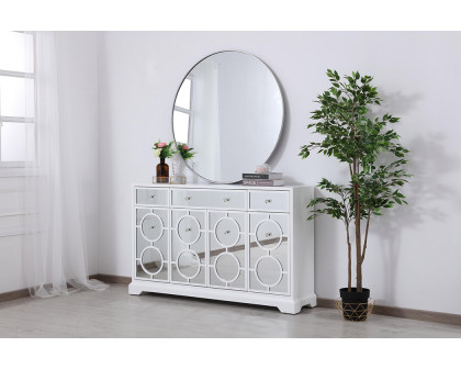 Elegant 60" Mirrored Credenza - White (MF81001WH)