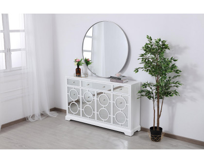 Elegant 60" Mirrored Credenza - White (MF81001WH)