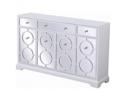 Elegant 60" Mirrored Credenza - White (MF81001WH)