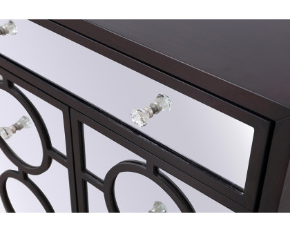 Elegant 32" Mirrored Cabinet - Dark Brown (MF81002DT)