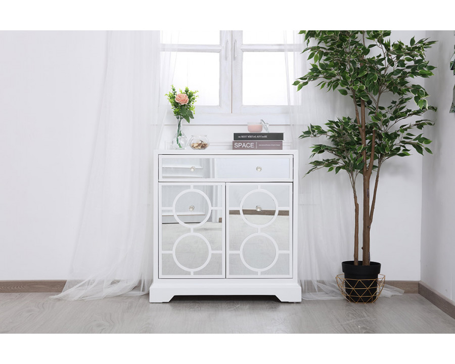 Elegant 32" Mirrored Cabinet - White (MF81002WH)