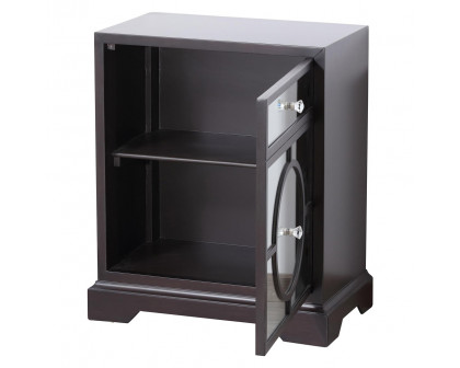 Elegant 24" Mirrored Cabinet - Dark Brown (MF81016DT)