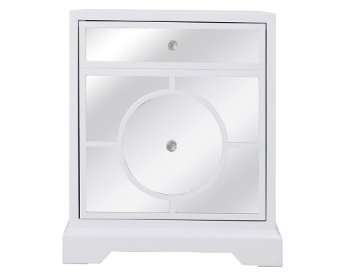 Elegant 24" Mirrored Cabinet - White (MF81016WH)