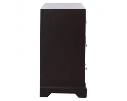 Elegant 48" Mirrored Six Drawer Cabinet - Dark Brown (MF81017DT)