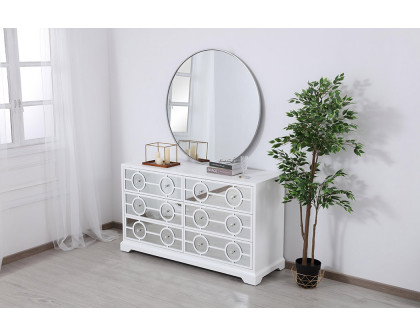 Elegant - 60" Mirrored Six Drawer Cabinet (MF81036WH)