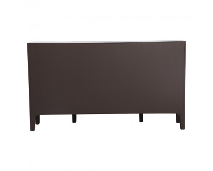 Elegant 60" Mirrored Credenza - Dark Brown (MF82001DT)