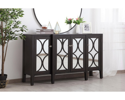 Elegant 60" Mirrored Credenza - Dark Brown (MF82001DT)