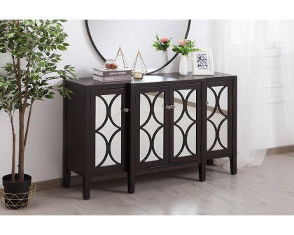 Elegant 60" Mirrored Credenza - Dark Brown (MF82001DT)