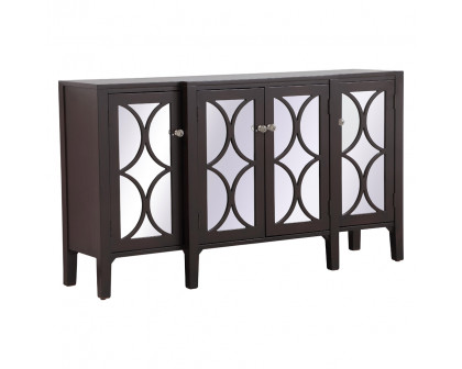 Elegant 60" Mirrored Credenza - Dark Brown (MF82001DT)