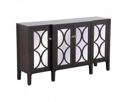 Elegant 60" Mirrored Credenza - Dark Brown (MF82001DT)