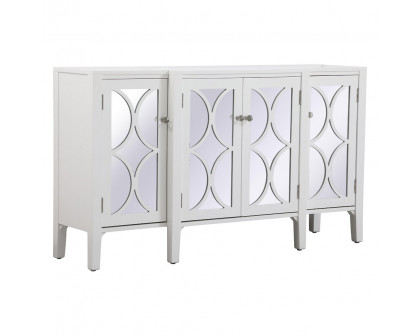 Elegant 60" Mirrored Credenza - White (MF82001WH)