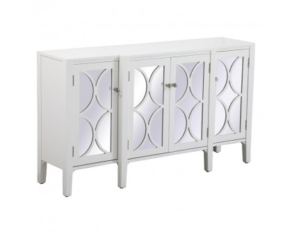 Elegant 60" Mirrored Credenza - White (MF82001WH)