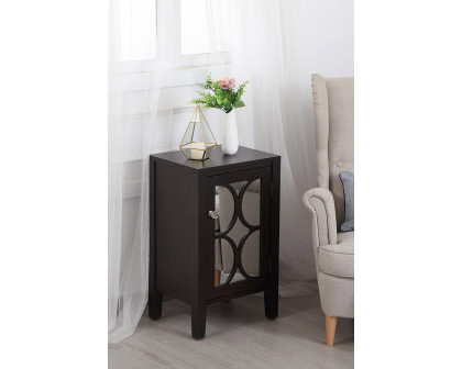 Elegant 18" Mirrored Cabinet - Dark Brown (MF82035DT)