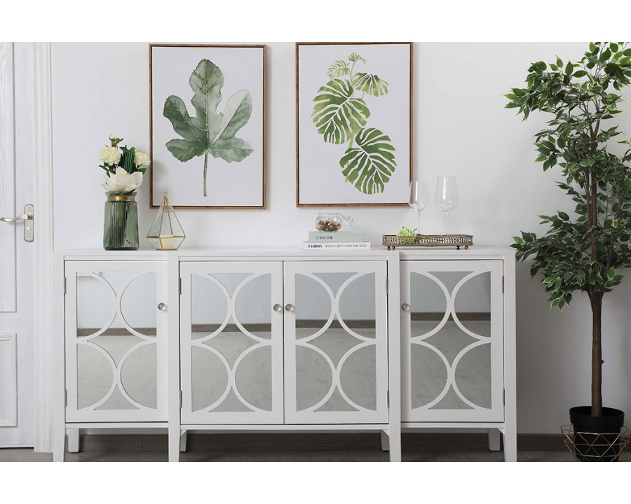 Elegant - 72" Mirrored Credenza (MF82111WH)