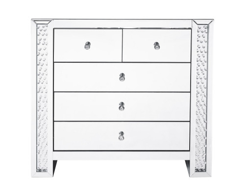 Elegant - 39.5" Crystal Five Drawers Cabinet (MF91007)