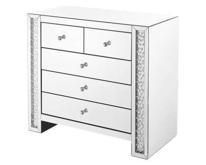 Elegant - 39.5" Crystal Five Drawers Cabinet (MF91007)