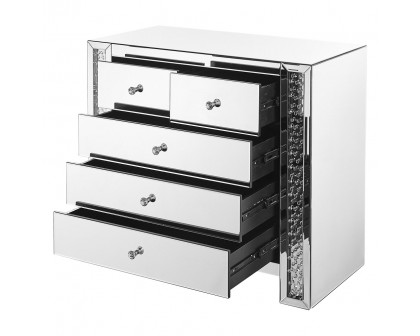 Elegant - 39.5" Crystal Five Drawers Cabinet (MF91007)