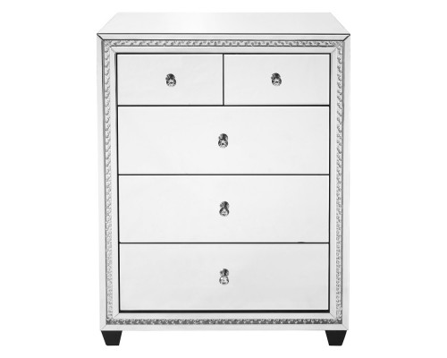 Elegant - 31.5" Crystal Five Drawers Cabinet (MF91013)