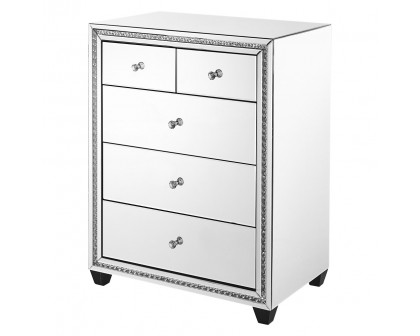 Elegant - 31.5" Crystal Five Drawers Cabinet (MF91013)