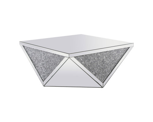 Elegant - 38" Square Crystal Coffee Table (MF92005)