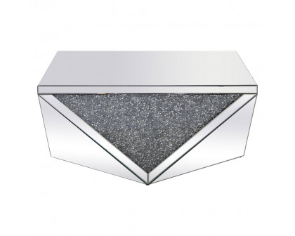 Elegant - 38" Square Crystal Coffee Table (MF92005)