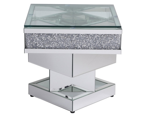 Elegant - 24" Crystal Mirrored End Table (MF92042)