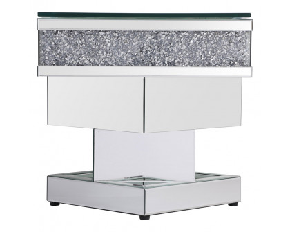 Elegant - 24" Crystal Mirrored End Table (MF92042)