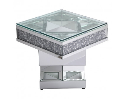 Elegant - 24" Crystal Mirrored End Table (MF92042)