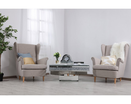 Elegant - 39" Crystal Mirrored Coffee Table (MF92043)