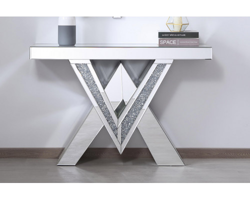 Elegant - 47" Crystal Mirrored Console Table (MF92044)