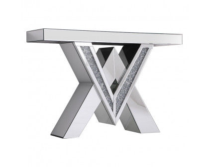 Elegant - 47" Crystal Mirrored Console Table (MF92044)