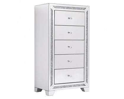 Elegant - 25.5" Crystal Mirrored 5 Drawer Cabinet (MF92046)